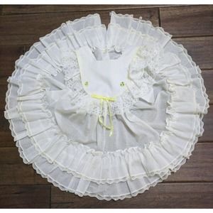 Vintage Bryan White Girl Lace Dress 4 Made USA